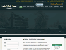 Tablet Screenshot of hotelouttownmanali.com